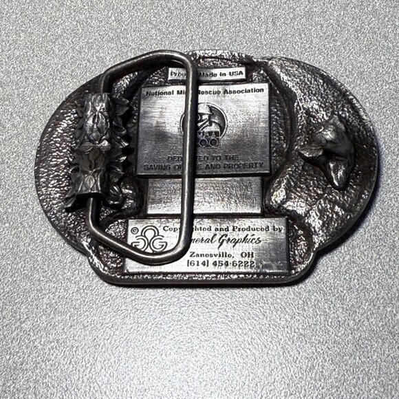 NMRA Peabody Coal Co River King No 1 Mine 1987 Illinois State Champs Belt Buckle - Picture 2 of 4